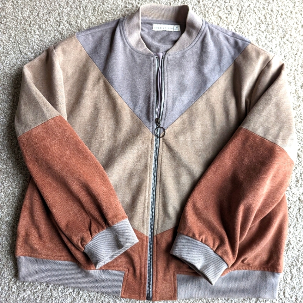Paper Crane Chevron Bomber Jacket